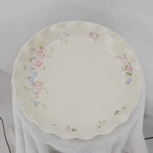 Pfalzgraff Vintage Tea Rose Round Scalloped Edged Platter Plate 12 inches